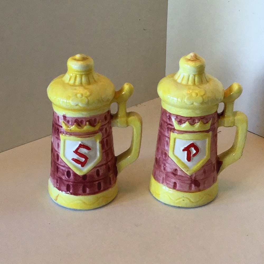 Vintage Beer Stein Salt and Pepper Shakers 1960s?
